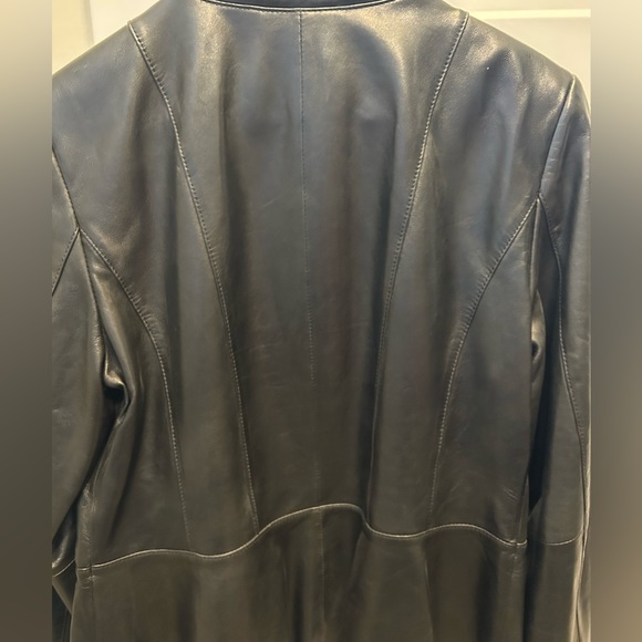COPY - Talbots-BNWT-blk leather lamb skin jacket-size 8. - Picture 4 of 7